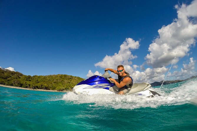 1-Hour Guided Jet Ski Tour in St. Thomas from Frenchman's Reef - Learning to handle the jet ski