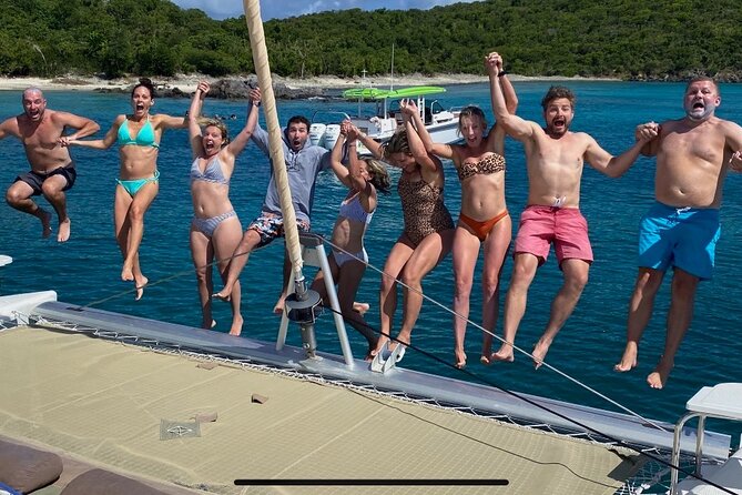 Catamaran Sail to Jost Van Dyke (Soggy Dollar Bar) - The sail through the Northern Cays