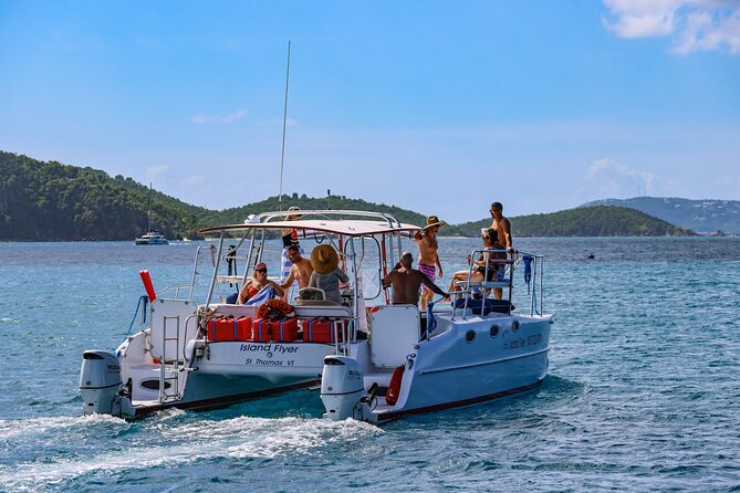 Full or Half Day Private Power Catamaran- USVI Beach and Snorkel - Maho Bay is the turtle stop