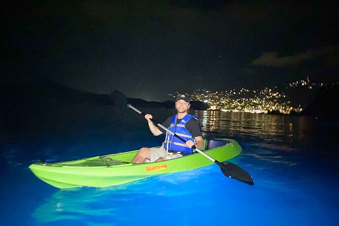 Glow Boats LED Night Kayak from Marriott Frenchman's Cove - Looking for tarpon, stingray, and sea turtles