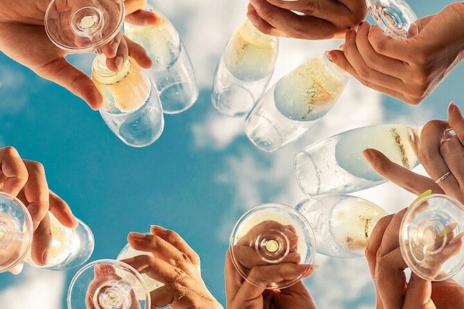Luxury Catamaran Champagne Sunset Cruise - Water and Hassel Islands from the southern coast