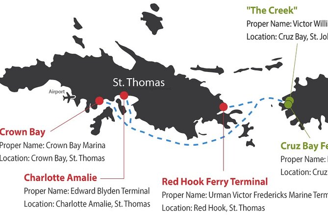 Paradise Taxi & Tours USVI- St Thomas Airport Transportation to Crown Bay Marina - Timing, luggage, and practical details