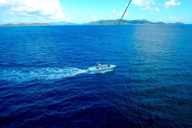 Parasail Experience in St Croix - A short briefing before the parachute opens