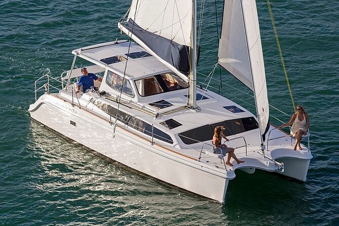 Private Full Day, Fun Day Aboard SY Mazu - Luxury Gemini Legacy Catamaran - Leaving Red Hook on SY Mazu or SY Neptune