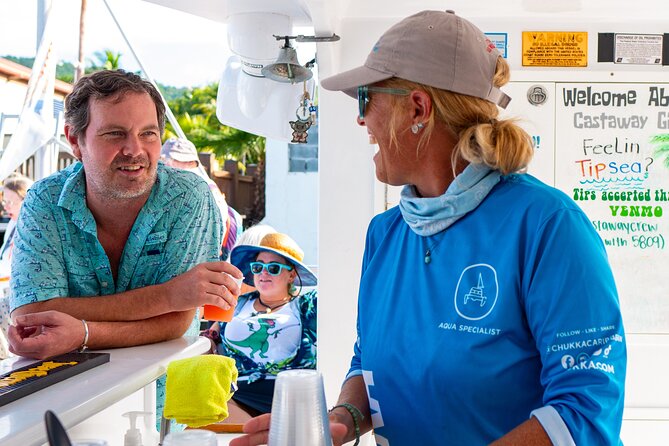 Sail Away on your Private 55-foot Catamaran Charter - Snacks and the open bar after swimming